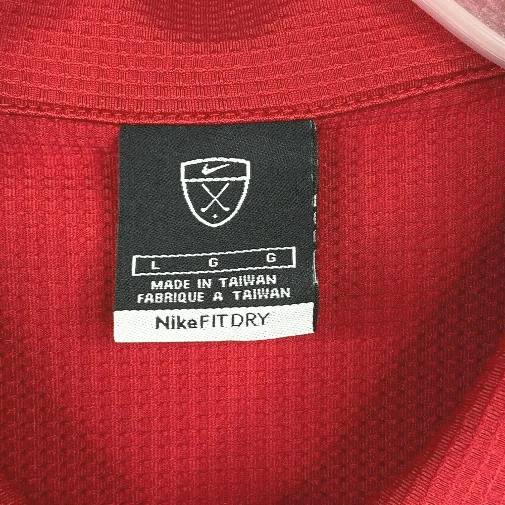 Nike Golf Fit‎ Dry Red Golf Polo Shirt Mens Large